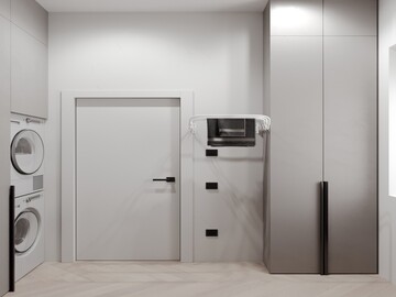 Сучасна спальня з м'яким узголів'ям та LED-підсвічуванням