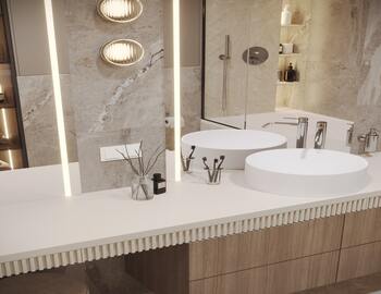 Дизайн ванної кімнати у квартирі 70 м² у Києві