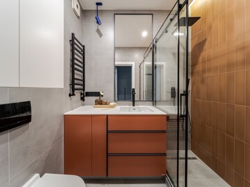 Санвузол та душова у двокімнатній квартирі 50 m² — ремонт ЖК SEVEN Київ