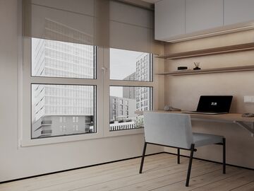 Акцентна стіна у вітальні квартира Київ 50 м²