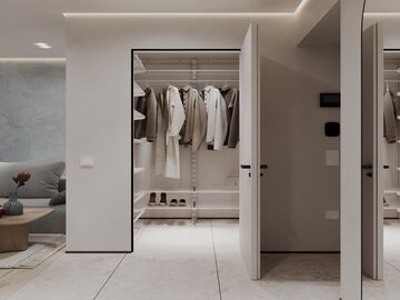 Світла кухня у квартирі 50 м² сучасний дизайн Київ