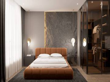 Гардеробна кімната з системами зберігання – квартира 95 м²