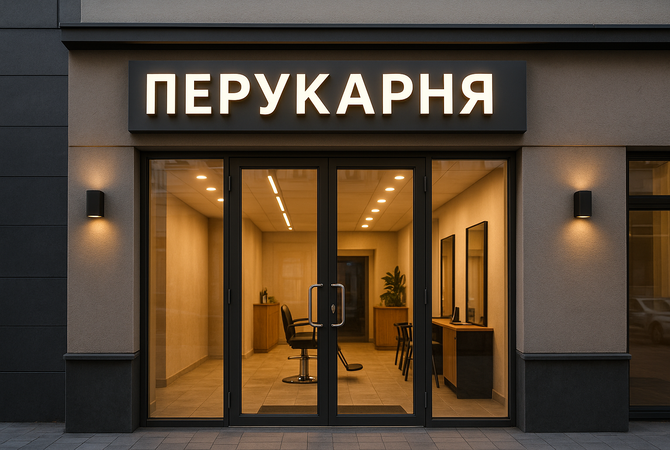 інтер’єр кав’ярні з теплим освітленням